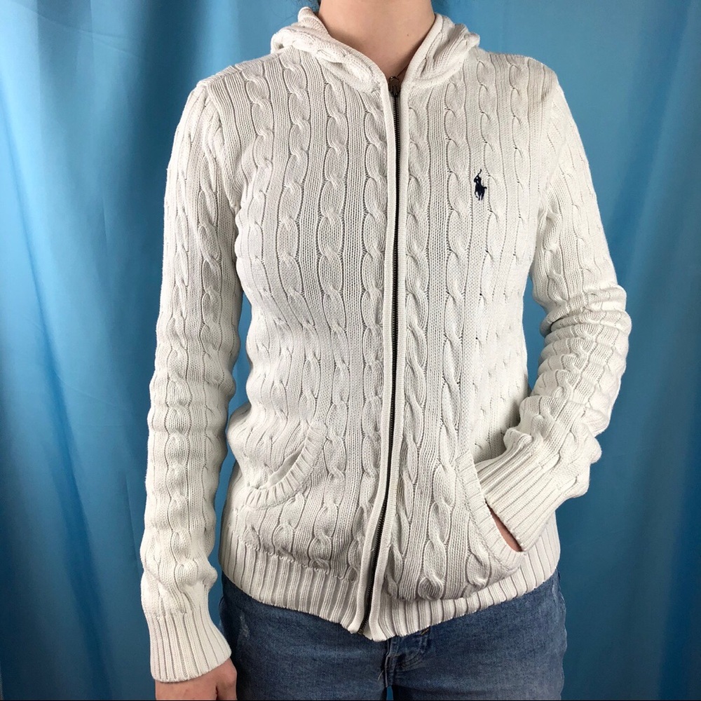 Vintage 1990s polo sport Ralph Lauren cable hoodie